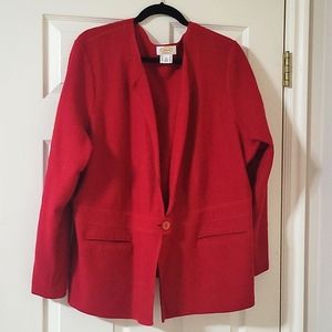 Talbots Red Wool Blazer 2x